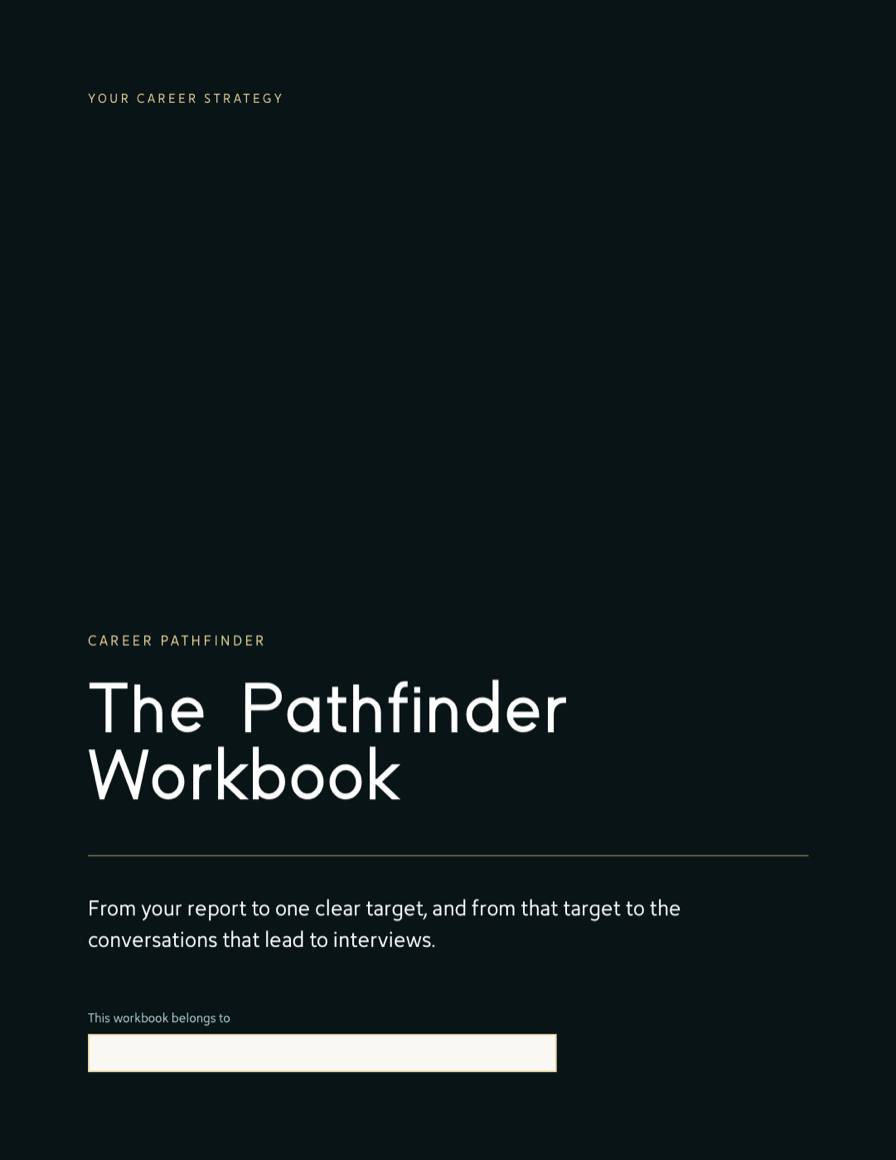 Cover of the Pathfinder Workbook, included with the full report
